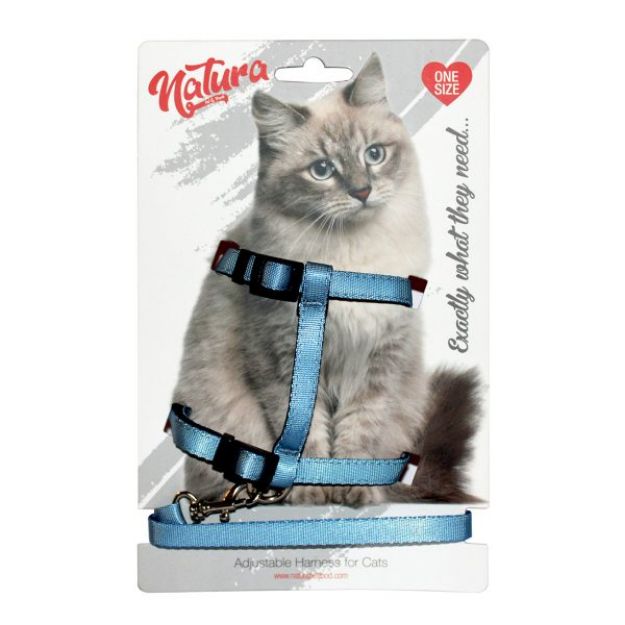Picture of Natura Adult Cat Harness - Blue