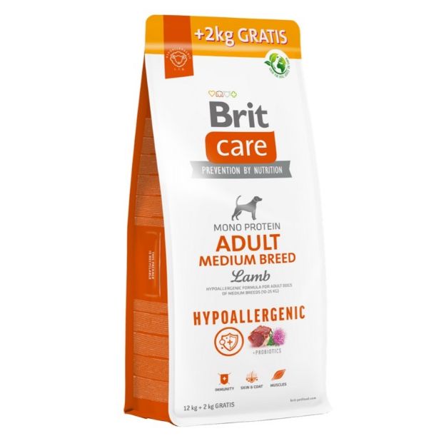 Picture of Brit Care Hipoalerjenik Yetişkin Orta Irk Kuzu Köpek Maması 12 kg 
